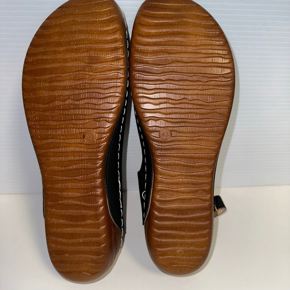 Summer Womens NWOT Comfortable Lightweight Sandals Black Tan Walking (43) 11/12 - Picture 4 of 16